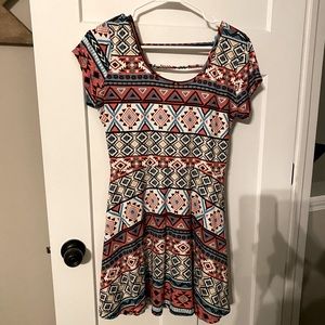 Aztec Print Dress